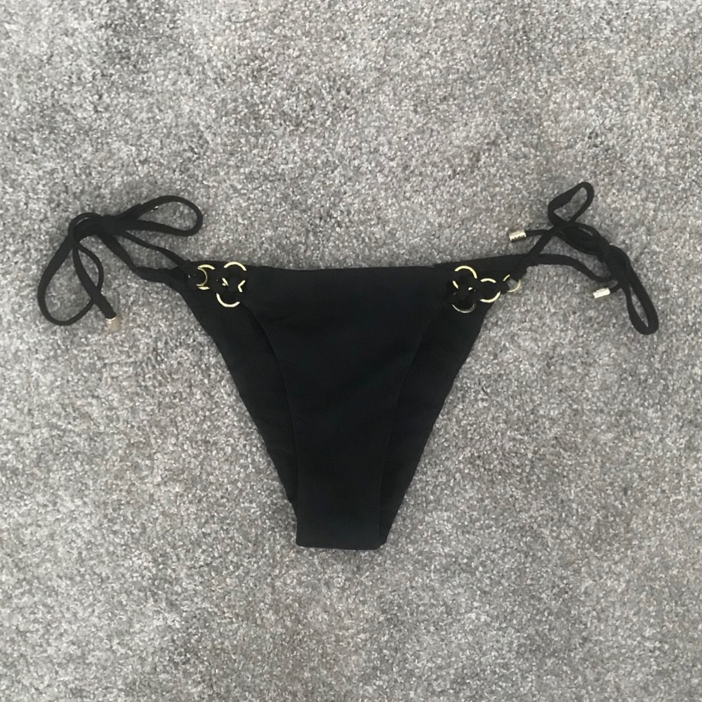 Beach Bunny Black Ireland Side Tie Bottom - Small